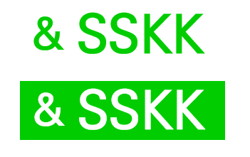 & SSKK 영문형 서브 로고